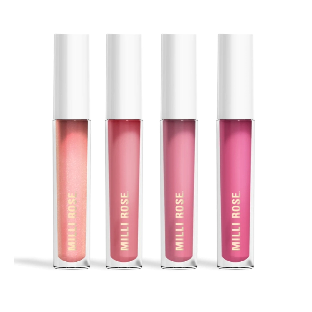 Milli rose the rose lip shine and lip suede kit